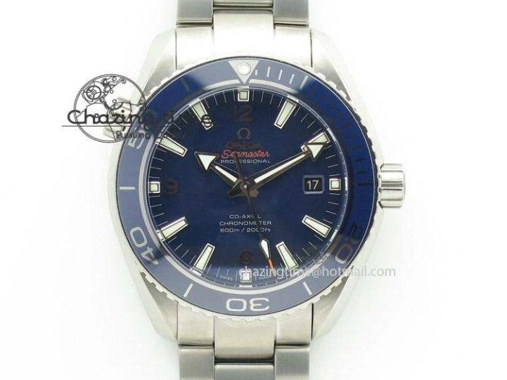 0112 Bright Planet Ocean Professional Rose Gold Liquid Metal V6F 45mm on Black Rubber Strap A 8287